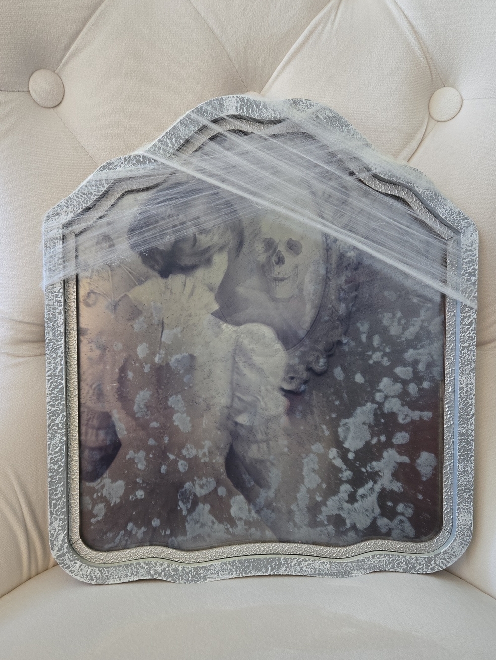 Michaels Silver-Toned Decorative Wall Art W/ Distressed Glass, Ashland Halloween